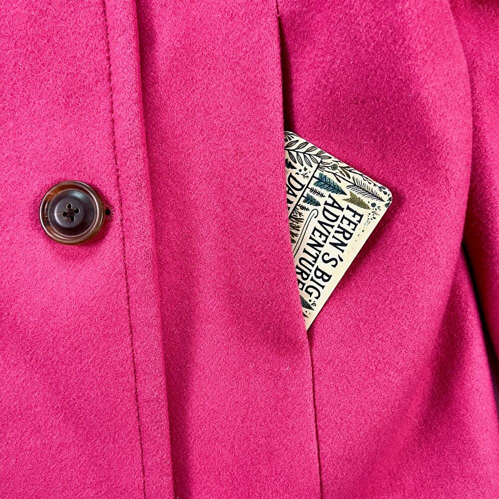 Vintage Y2K J.Crew Wool Peacoat Womens TM Pink Thinsulate Double Breasted Coat - Picture 16 of 16